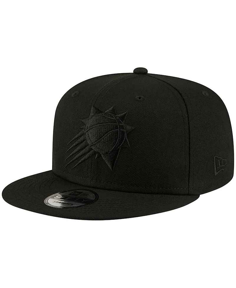 New Era Men's Phoenix Suns Black On Black 9FIFTY Snapback Hat