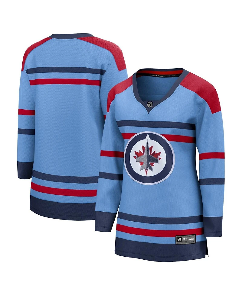 Fanatics Women's Light Blue Winnipeg Jets Alternate Anniversary Breakaway Jersey