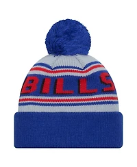 New Era Big Boys and Girls Royal Buffalo Bills Main Cuffed Knit with Pom Hat