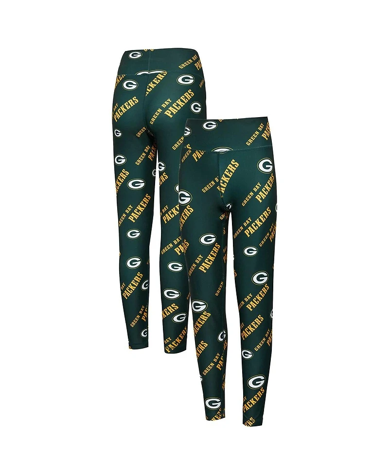 Concepts Sport Women's Green Bay Packers Breakthrough Allover Print Knit Sleep Leggings
