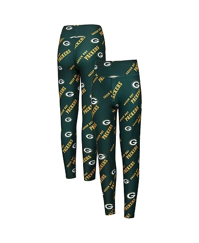 Concepts Sport Women's Green Bay Packers Breakthrough Allover Print Knit Sleep Leggings