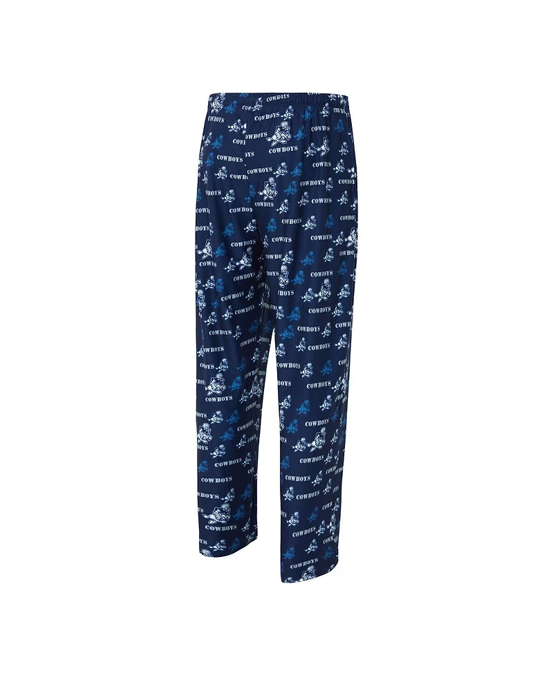 Concepts Sport Men's Navy Dallas Cowboys Retro Mosaic Allover Print Knit Pants