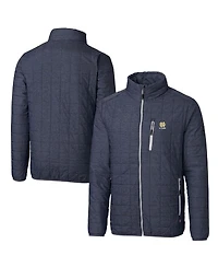 Cutter & Buck Men's Anthracite Notre Dame Fighting Irish Alumni Logo Rainier PrimaLoft Eco Insulated Full-Zip Puffer Vest