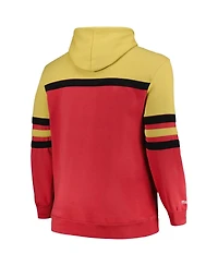 Mitchell & Ness Men's Red Chicago Bulls Big Tall Hardwood Classics Head Coach Pullover Hoodie