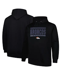 Fanatics Men's Black Denver Broncos Big Tall Pop Pullover Hoodie