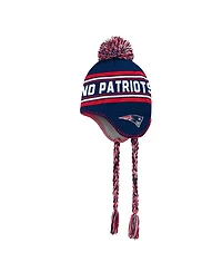 Outerstuff Big Boys and Girls Navy New England Patriots Jacquard Tassel Knit with Pom Hat