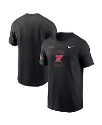 Nike Men's Black Ole Miss Rebels 2025 Military Appreciation Dri-fit T-Shirt