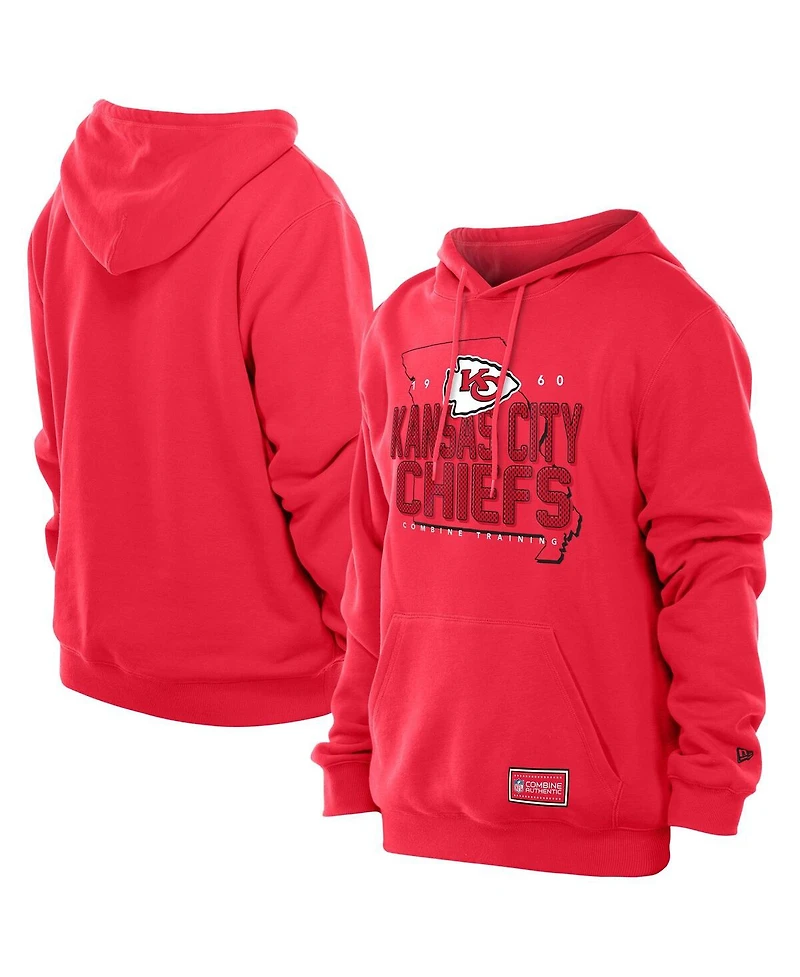 New Era Men's Red Kansas City Chiefs Combine Authentic Local State Throwback Hoodie