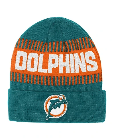 Outerstuff Big Boys and Girls Aqua Miami Dolphins Bright Lights Cuffed Knit Hat