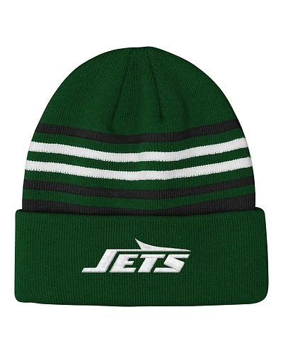 Outerstuff Big Boys and Girls Green New York Jets Essentials Cuffed Knit Hat