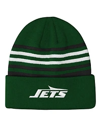 Outerstuff Big Boys and Girls Green New York Jets Essentials Cuffed Knit Hat