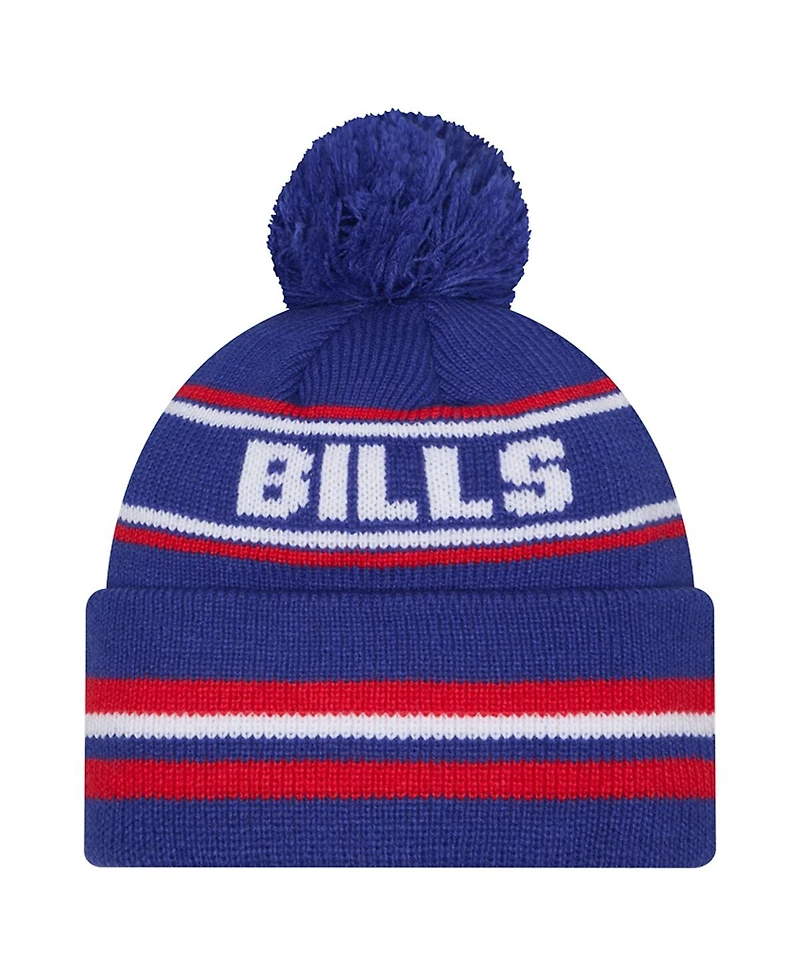 New Era Men's Royal Buffalo Bills Classic Cuffed Knit with Pom Hat
