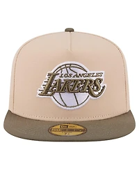 New Era Men's Tan Los Angeles Lakers Color Pack Two-Tone 59FIFTY A-Frame Fitted Hat
