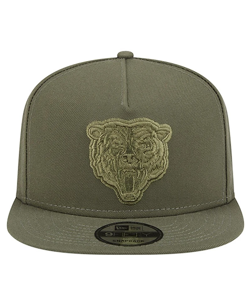New Era Big Boys and Girls Olive Chicago Bears Color Pack A-Frame 9FIFTY Snapback Hat
