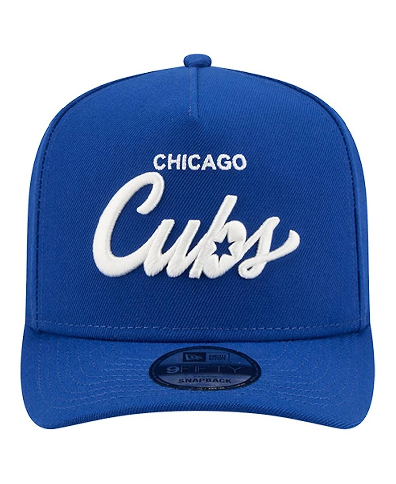 New Era Men's Royal Chicago Cubs Local Play A-Frame 9FIFTY Snapback Hat