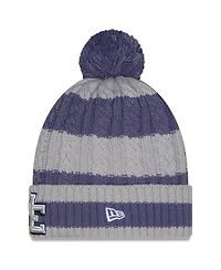 New Era Women's Meadow Blue New England Patriots 2025 Rivalries Collection Braided Cuffed Knit with Pom Hat