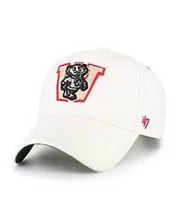 '47 Brand Men's and Women's White Wisconsin Badgers Collections Golden Age Offside Dt Adjustable Hat