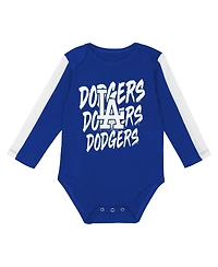 Outerstuff Newborn 2-Piece Los Angeles Dodgers Double Down Bodysuit and Pants Set
