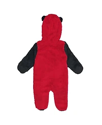 Outerstuff Newborn Red Chicago Bulls Stay Napping Fleece Bunting Full-Zip Hooded Sleeper