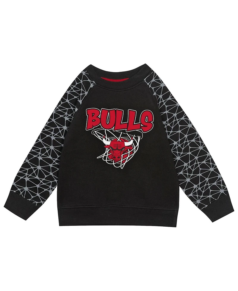 Outerstuff Toddler 2-Piece Black Chicago Bulls Nothing But Net Fleece Sweatshirt and Pants Set