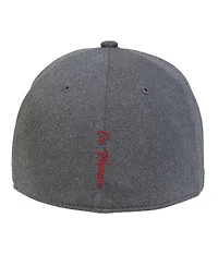 Under Armour Men's Heather Gray Wisconsin Badgers College Essentials 3.0 Blitzing Flex Hat