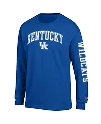 Champion Men's Royal Kentucky Wildcats Arch Over Logo 2-Hit Long Sleeve T-Shirt