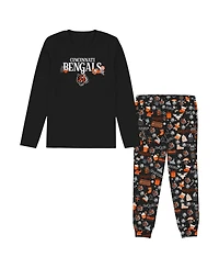 Outerstuff Preschool Black Cincinnati Bengals Chestnut Holiday Sleep Set