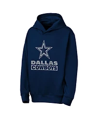 Outerstuff Big Boys and Girls Navy Dallas Cowboys Back to Basics Hoodie