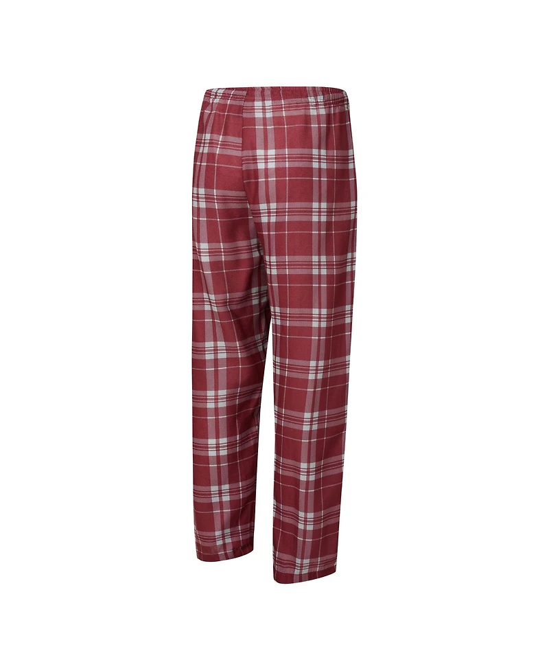 Concepts Sport Men's 2-Piece Burgundy/Gray Washington Commanders Regulate Long Sleeve T-Shirt and Plaid Pant Set