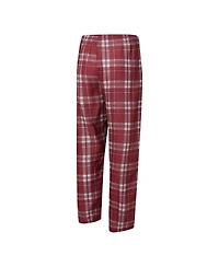 Concepts Sport Men's 2-Piece Burgundy/Gray Washington Commanders Regulate Long Sleeve T-Shirt and Plaid Pant Set