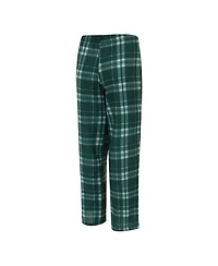 Concepts Sport Women's 2-Piece Heather Gray/Green Bay Packers Regulate Plaid Tank Top and Pants Sleep Set
