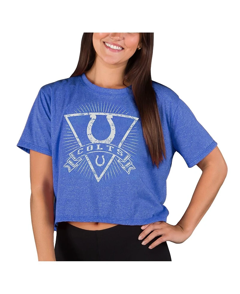 Concepts Sport Women's Royal Indianapolis Colts Quest Knit Crop Top