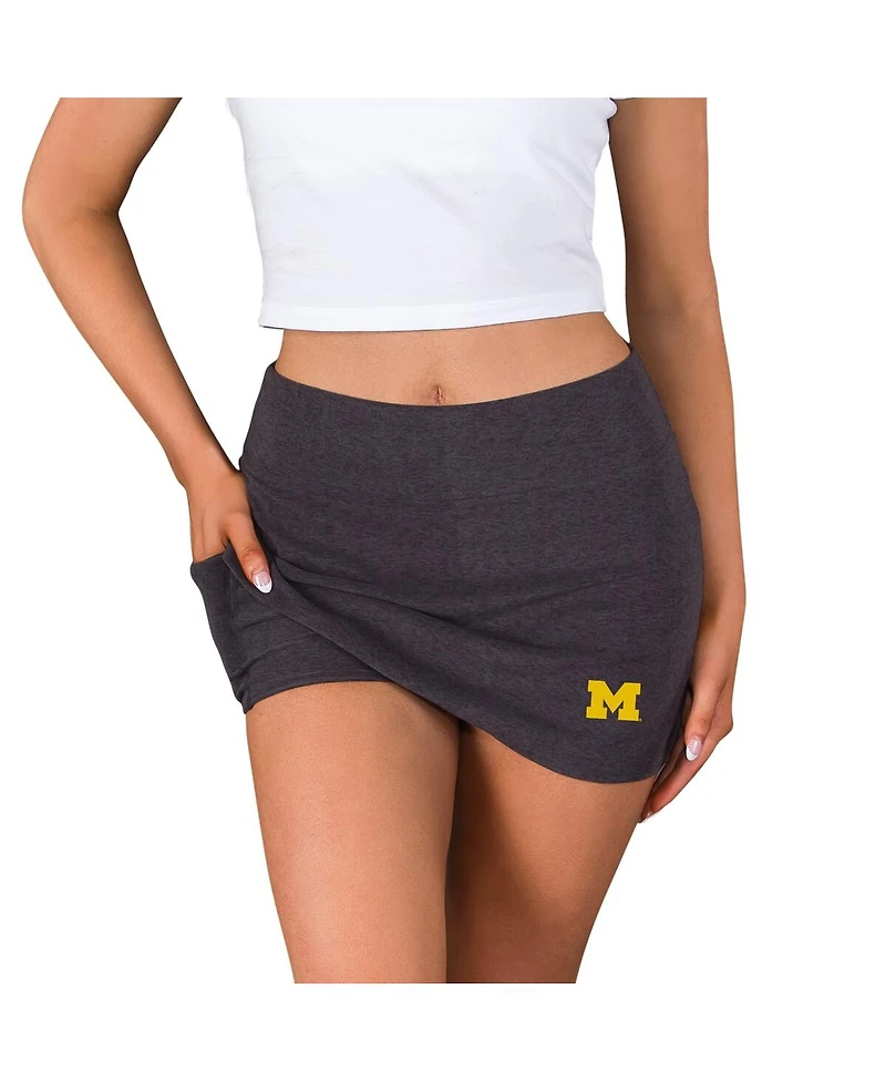 Concepts Sport Women's Charcoal Michigan Wolverines Centerline Knit Skort