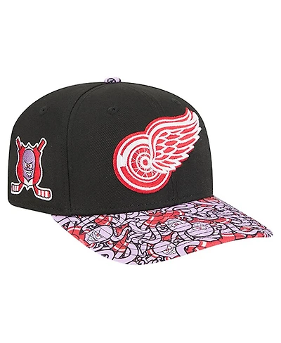 New Era Men's Black Detroit Red Wings Mascot Visor 9SEVENTY Adjustable Hat