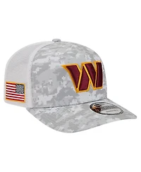 New Era Men's Gray Washington Commanders Salute to Service Fan Pack 9SEVENTY Trucker Adjustable Hat
