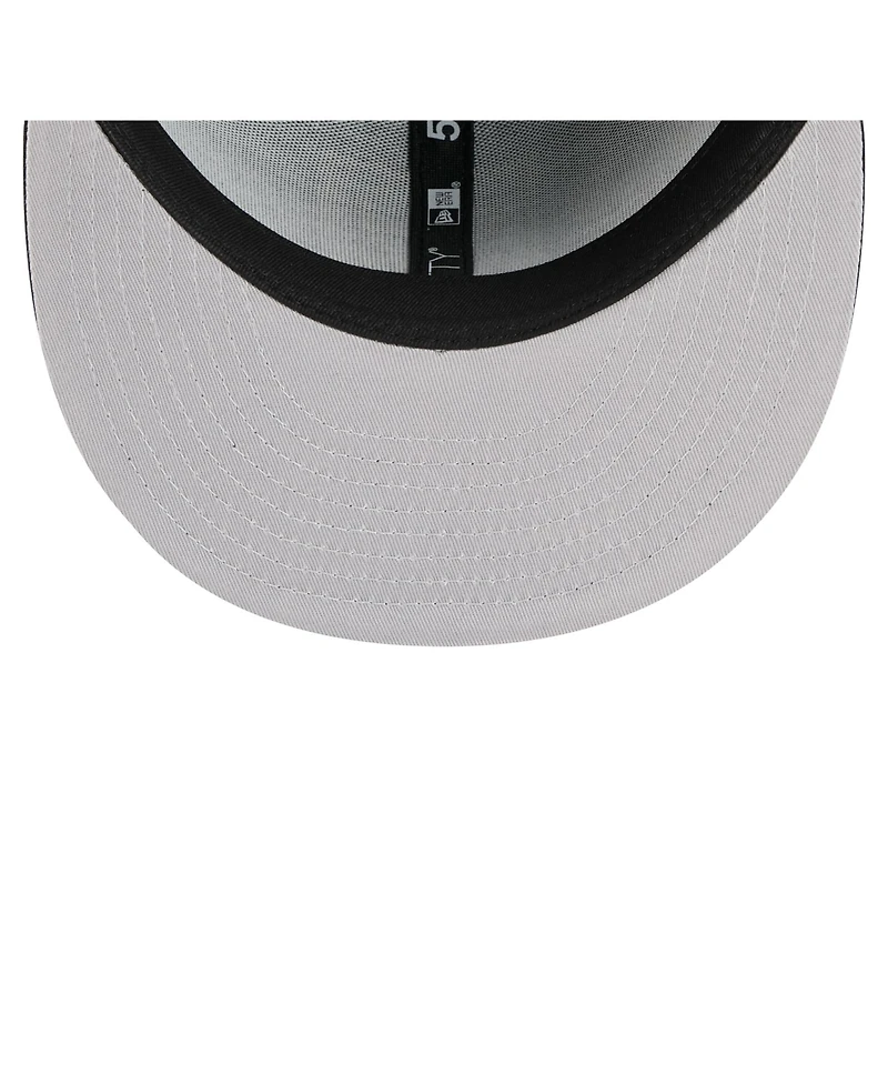 New Era Men's Black Vegas Golden Knights Faded Lines 59FIFTY Fitted Hat