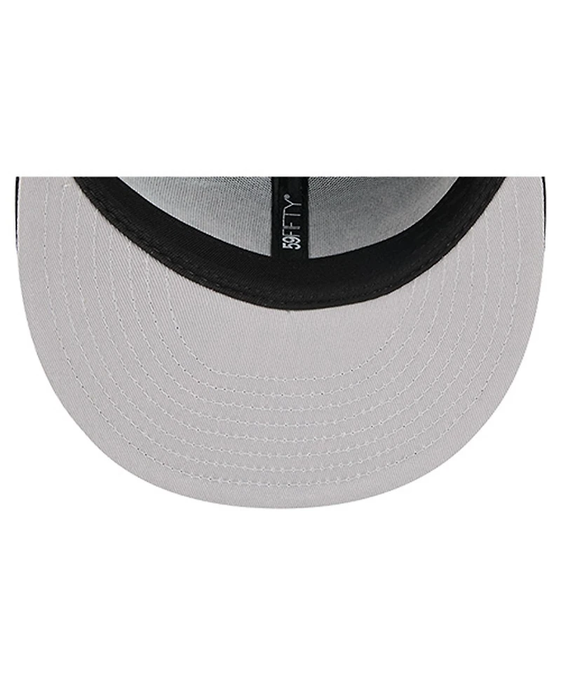 New Era Men's Black Atlanta Falcons Overlap Wordmark 59FIFTY Fitted Hat