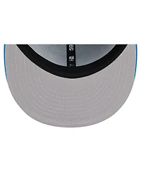 New Era Men's Blue Detroit Lions Overlap Wordmark 59FIFTY Fitted Hat