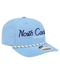 New Era Men's Carolina Blue North Carolina Tar Heels Script Performance Rope 9SEVENTY Adjustable Hat