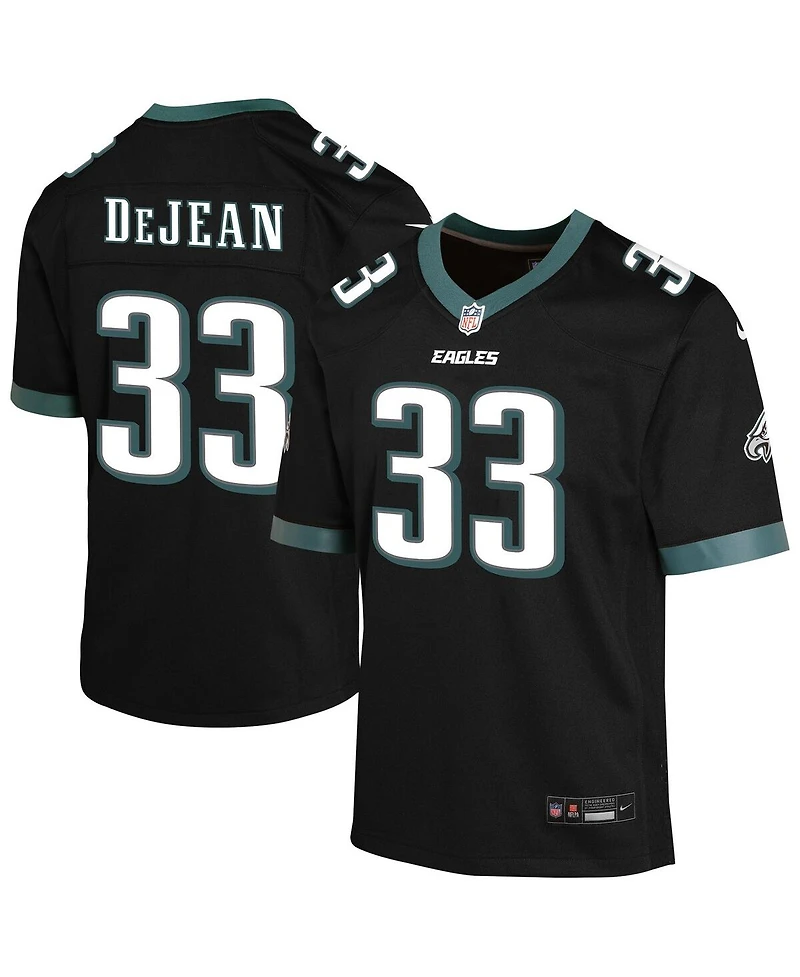 Nike Big Boys and Girls Cooper DeJean Black Philadelphia Eagles Alternate Game Jersey
