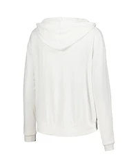 Concepts Sport Women's White Chicago Blackhawks Accord Hacci Long Sleeve Hoodie Top