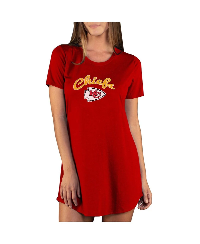 Concepts Sport Women's Red Kansas City Chiefs Marathon Knit Nightshirt