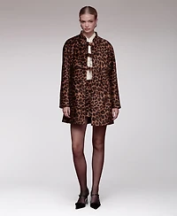 Avec Les Filles Women's Printed A-Line Empire Waist Jacket