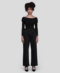 Avec Les Filles Women's Off-The-Shoulder Bodysuit Top