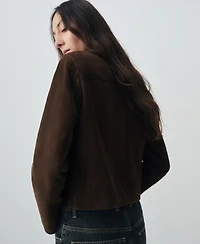 Mango Women's Suede Short Jacket