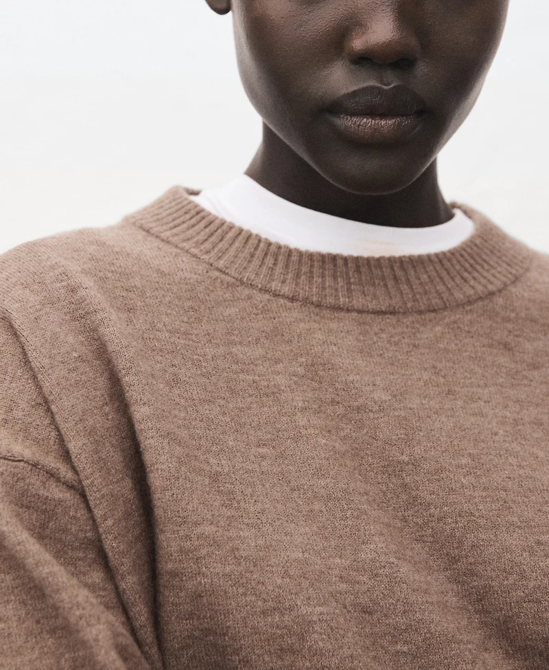 Mango Women's Ribbed Trim Oversized Sweater