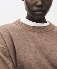 Mango Women's Ribbed Trim Oversized Sweater