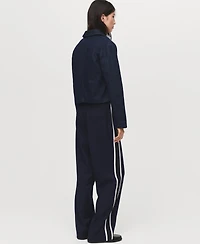 Mango Women's Contrast Stripe Straight Pants