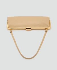 Mango Women's Metallic Clutch Handbag