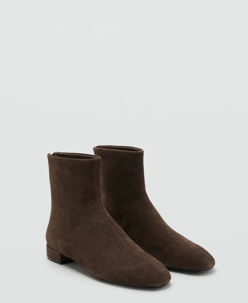 Mango Women's Suede Leather Ankle Boots